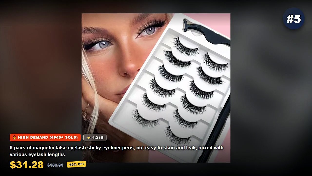 Best Magnetic False Eyelashes With Eyeliner Kit...