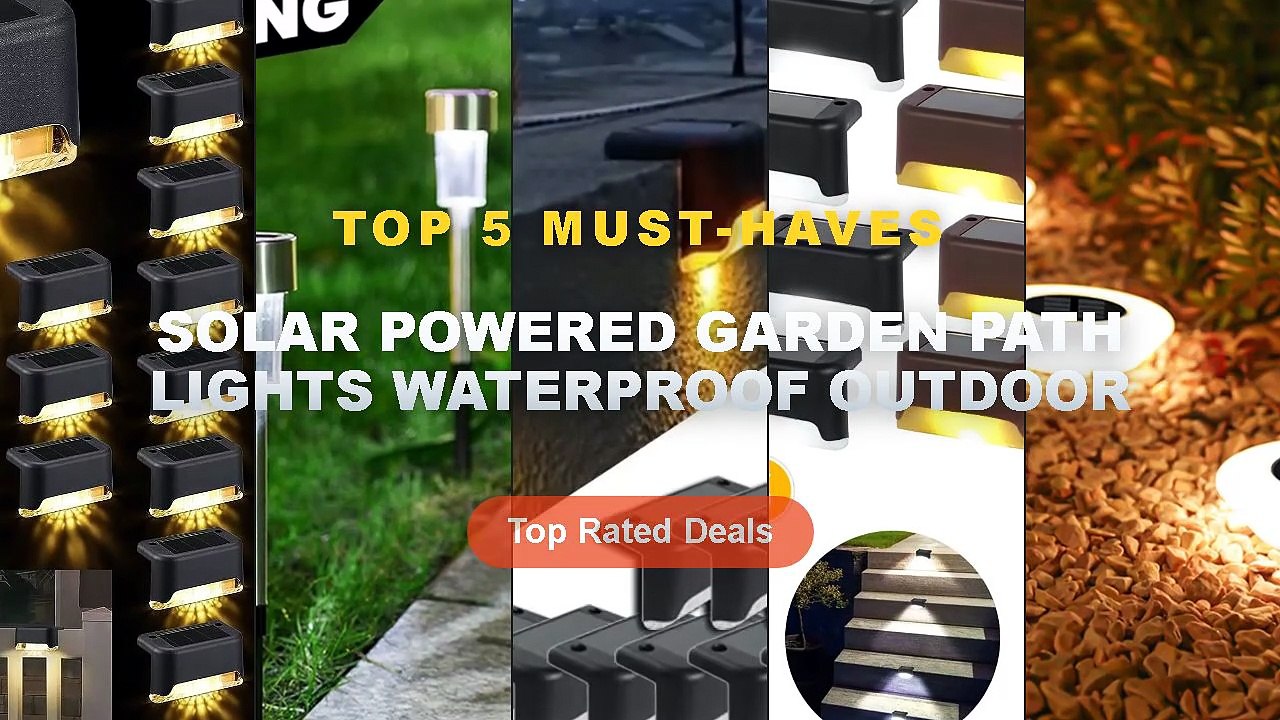 Cheap & Best Solar Powered Garden Path Lights Waterproof Outdoor Unboxing & Review - 1/4Pack Solar Ground Lights,14LED W...