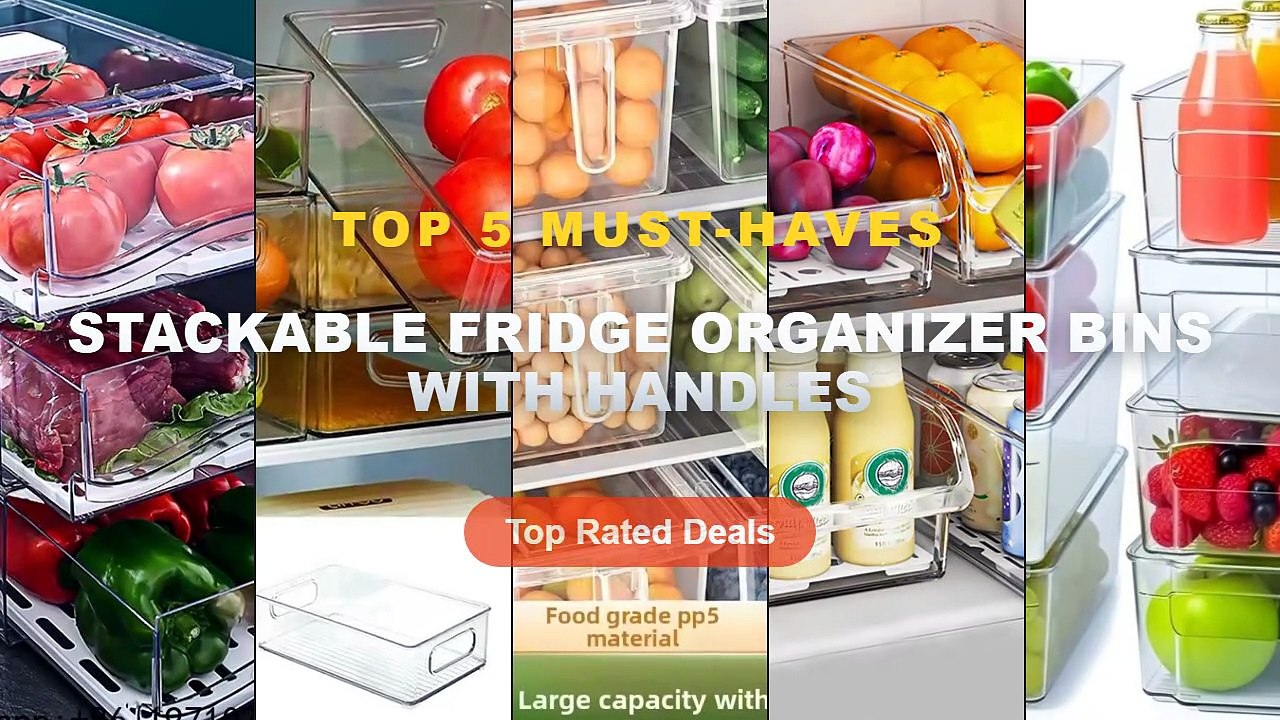 Cheap & Best Stackable Fridge Organizer Bins With Handles Unboxing & Review - Clear Stackable Fridge Organizer Bins 8 Pa...