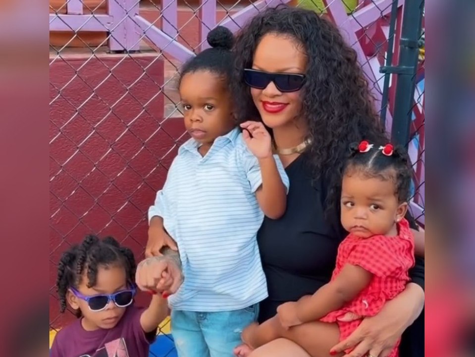 Rihanna teilt seltenes Video ihrer drei Kinder