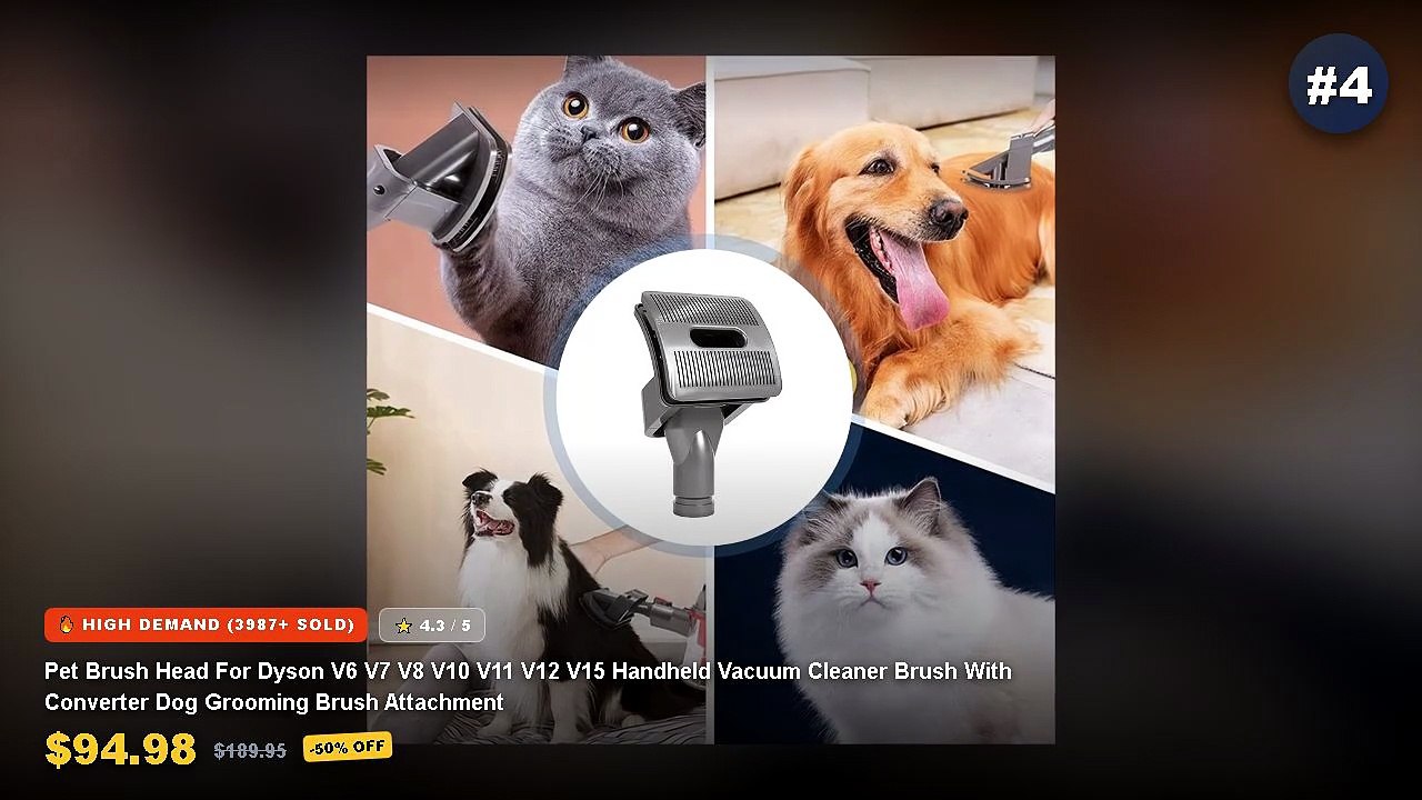 Amazing Compact Pet Grooming Vacuum Brushes For...
