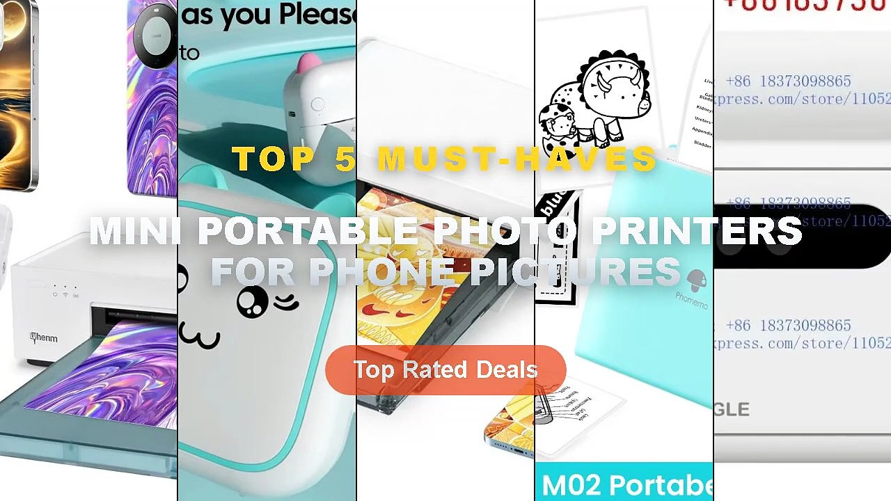 Amazing Mini Portable Photo Printers For Phone...