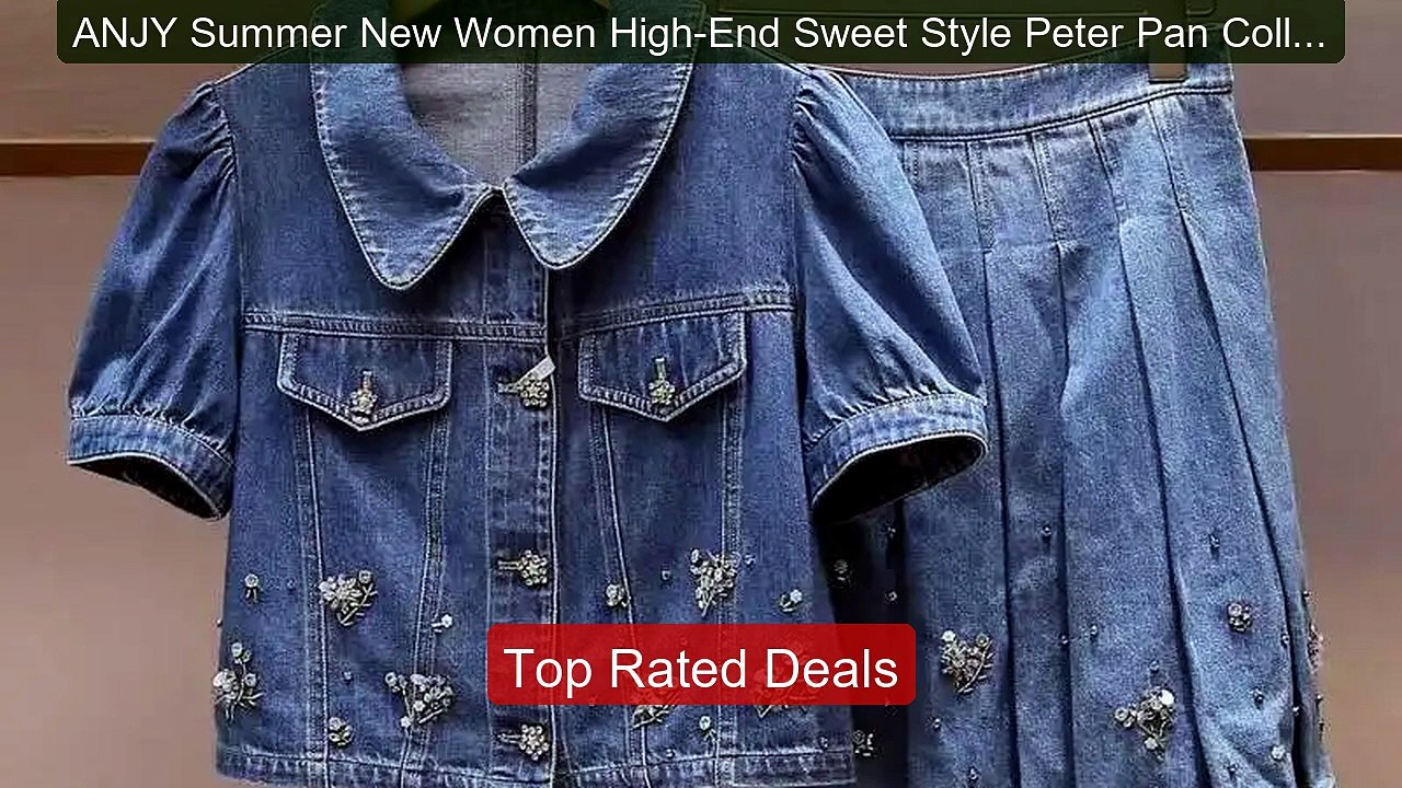 ANJY Summer New Women High-End Sweet Style Peter Pan Collar Embroi... -- Best Deal 2026 | Shop Now!