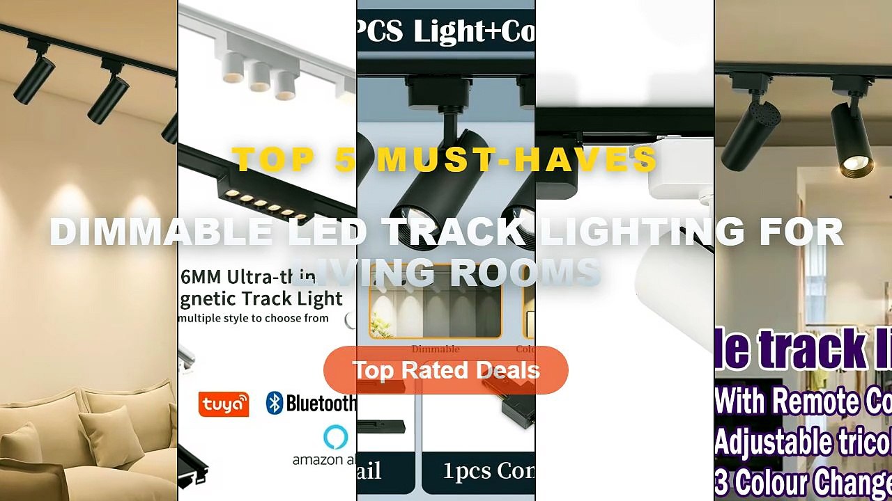 Amazing Dimmable LED Track Lighting For Living Rooms You Need To See - Dimmable LED Track Light Remote Control Ceiling S...