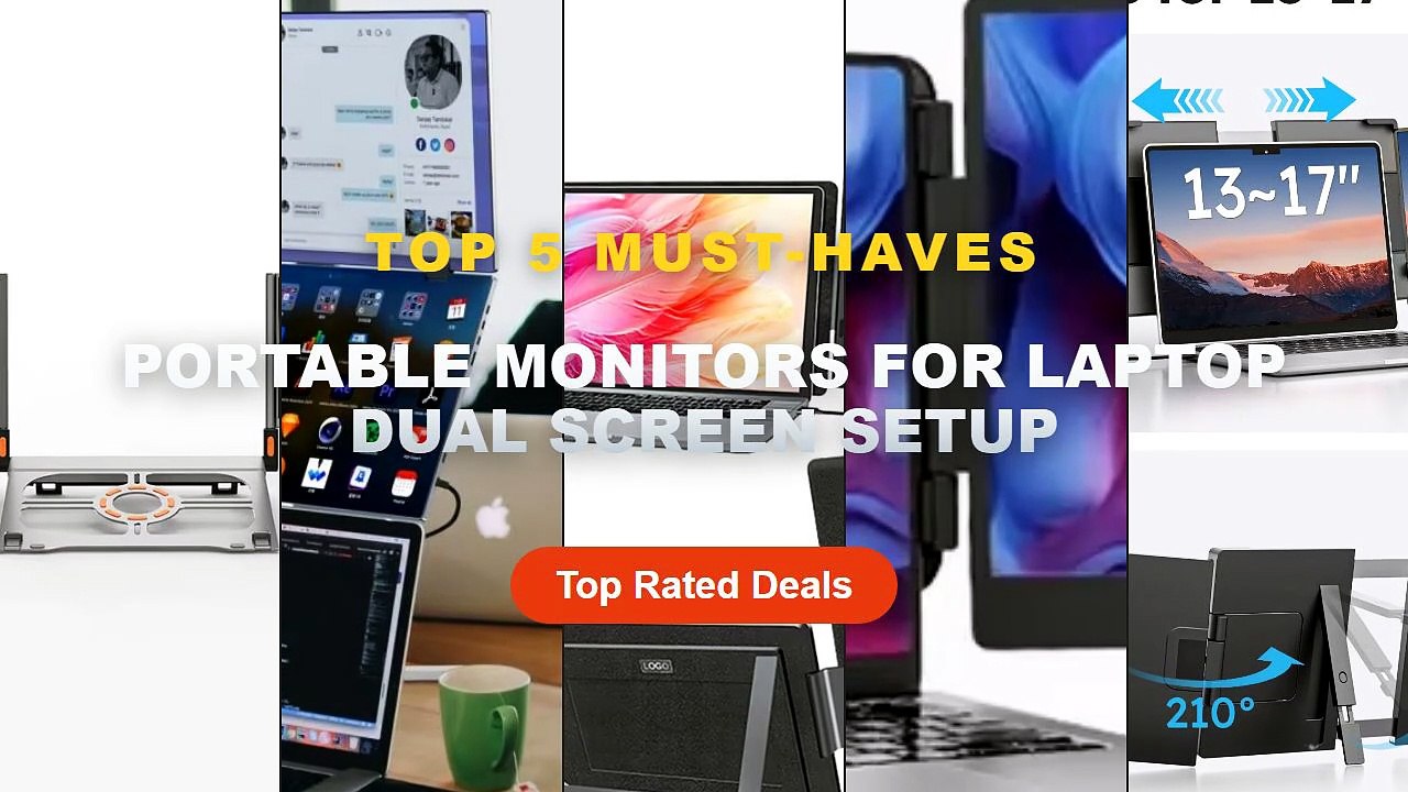Why Everyone Is Buying Portable Monitors For Laptop Dual Screen Setup - 15.6 inch Triple Screen Extender for Laptop Mini...