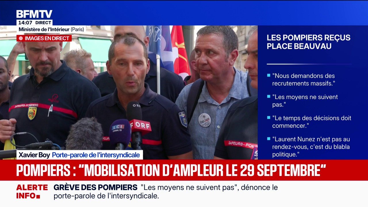Grève des pompiers: "On demande la création, au...