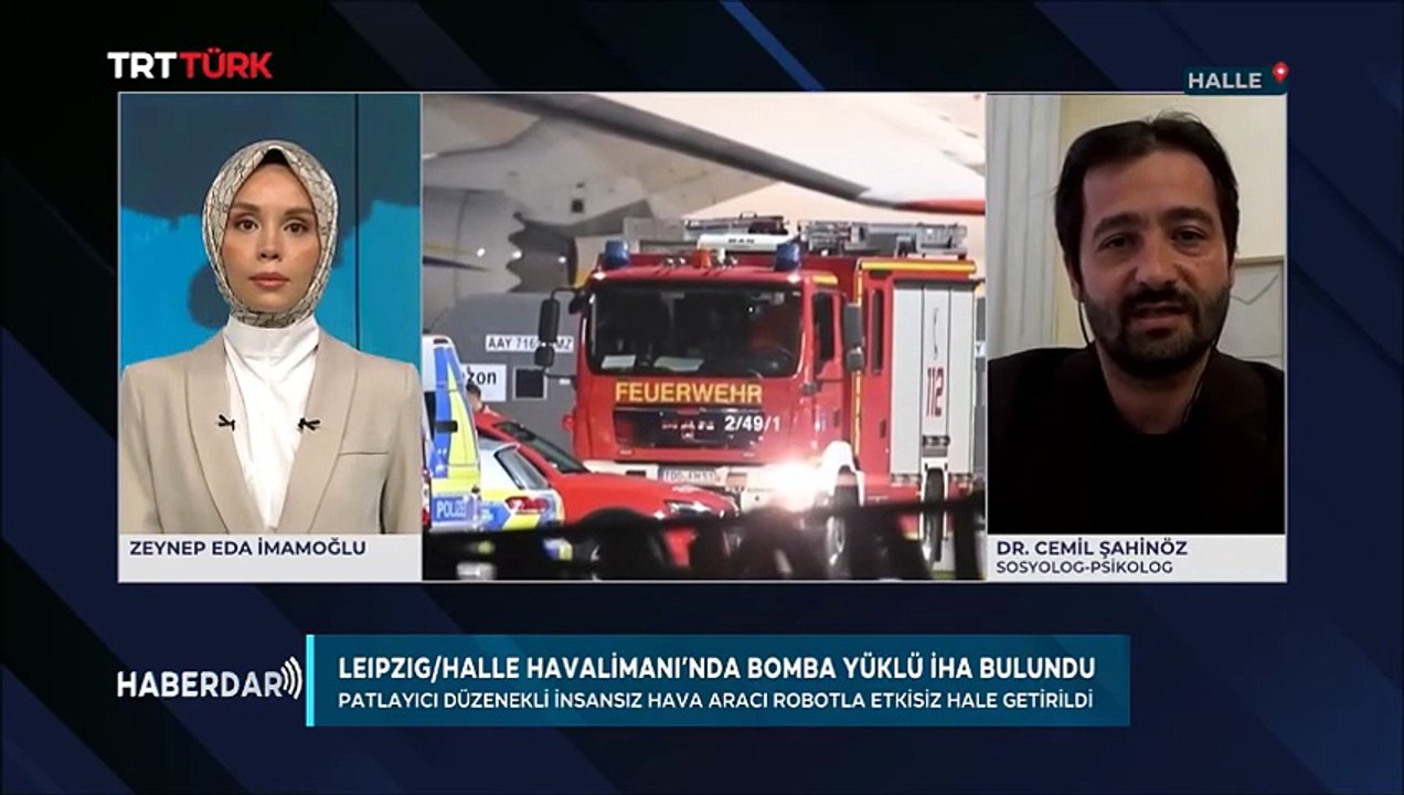 Almanya´da Havalimanında bomba yüklü IHA (TRT Türk, Haberdar, 09.08.2026)
