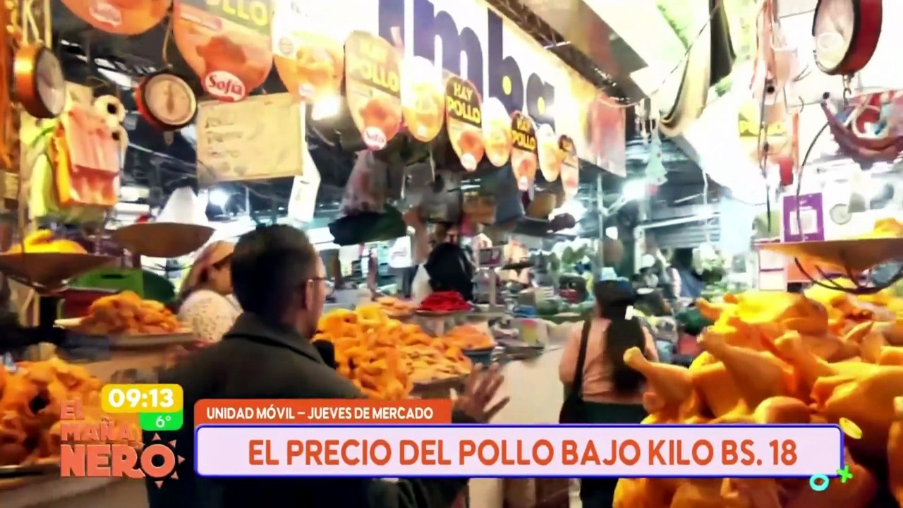 pollo 17 bs en el mercado el kilo