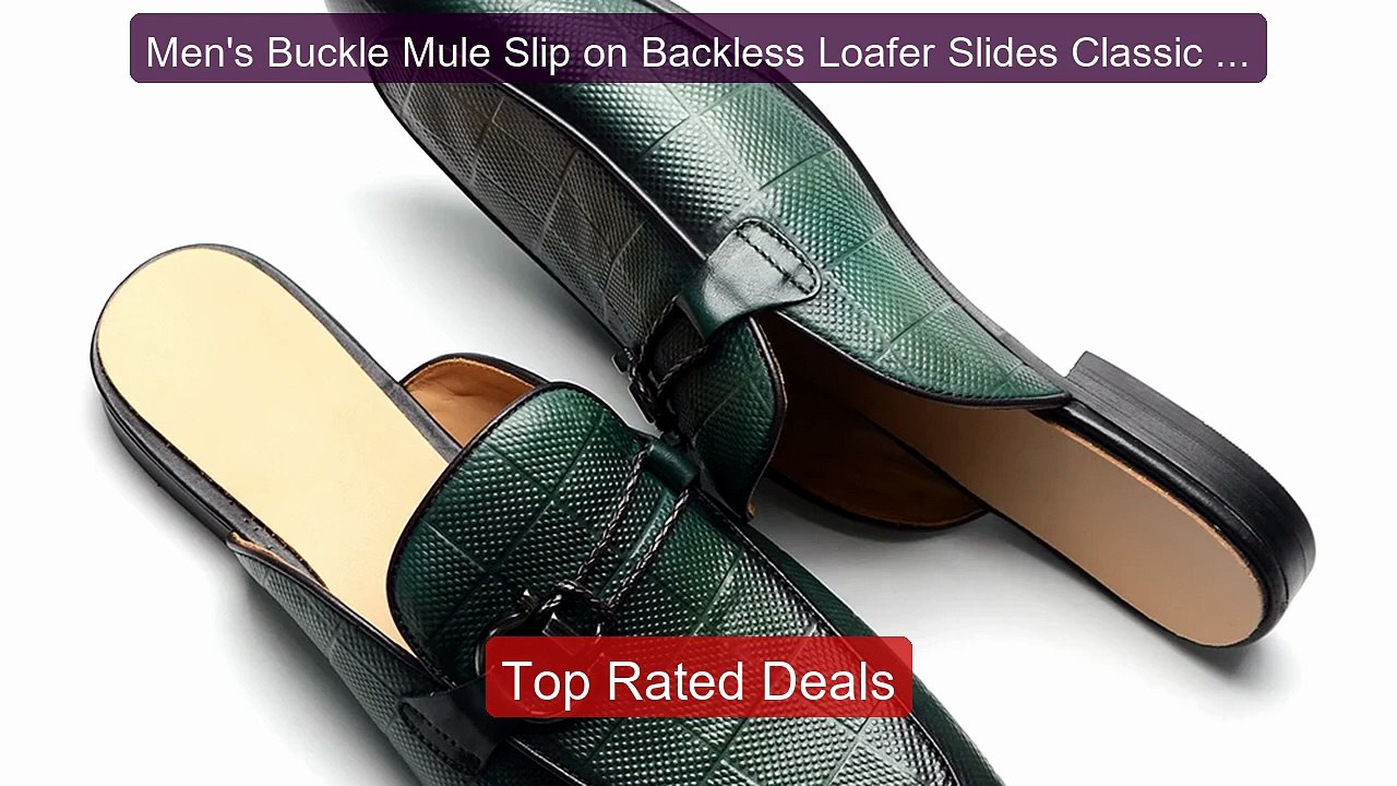 Men's Buckle Mule Slip on Backless Loafer Slides Classic Dress... -- Hot Deal 2026 | Limited Offer!