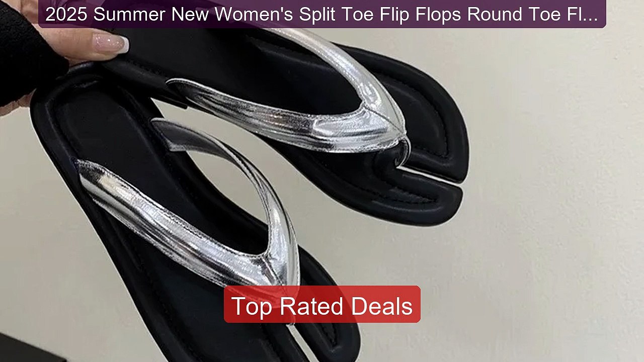 2025 Summer New Women's Split Toe Flip Flops Ro...