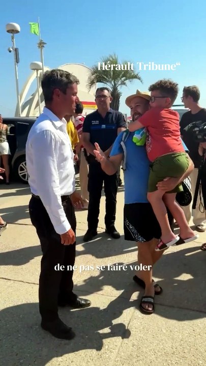 A La Grande-Motte, le candidat à la présidentie...