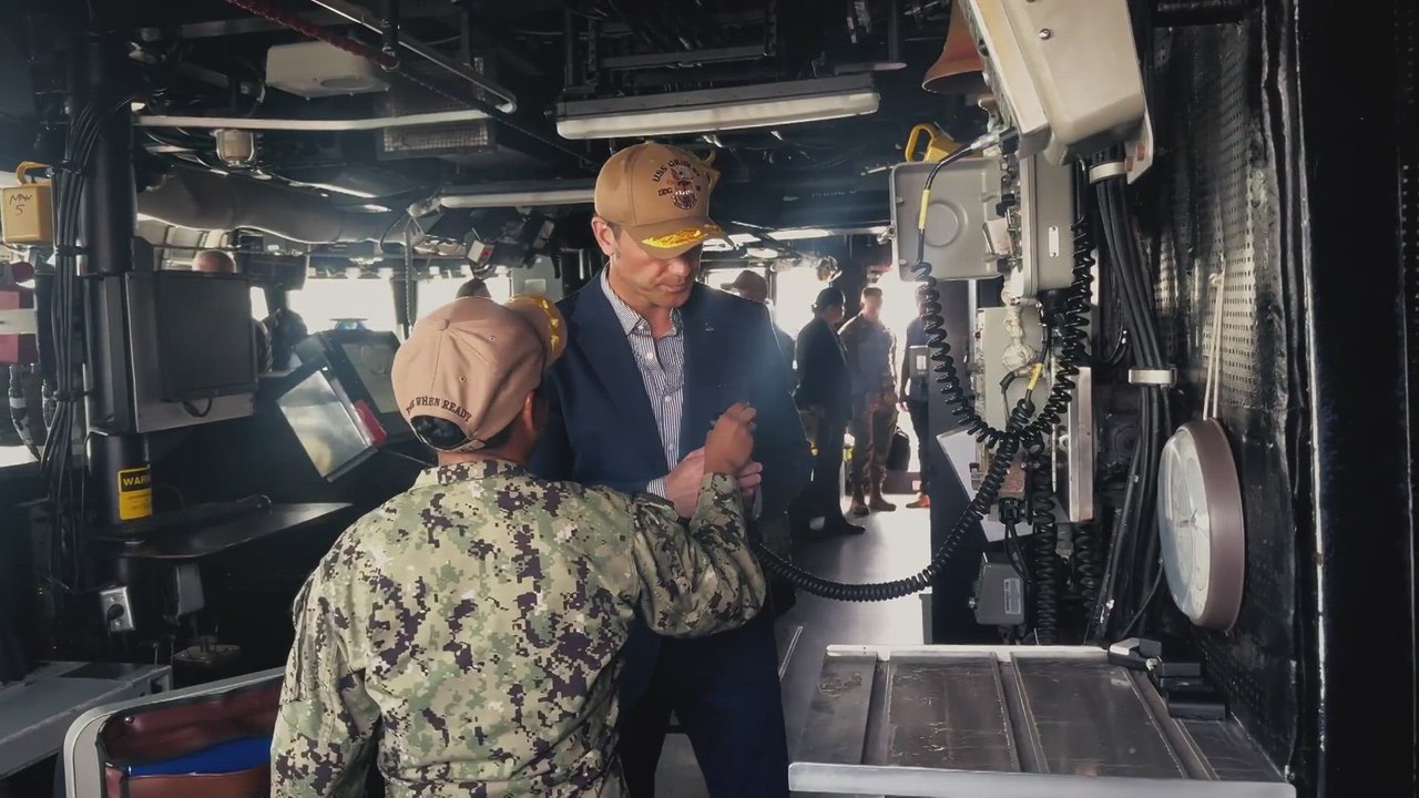 HEGSETH delivers a POWERFUL MESSAGE to the WARRIORS of USS GRIDLEY