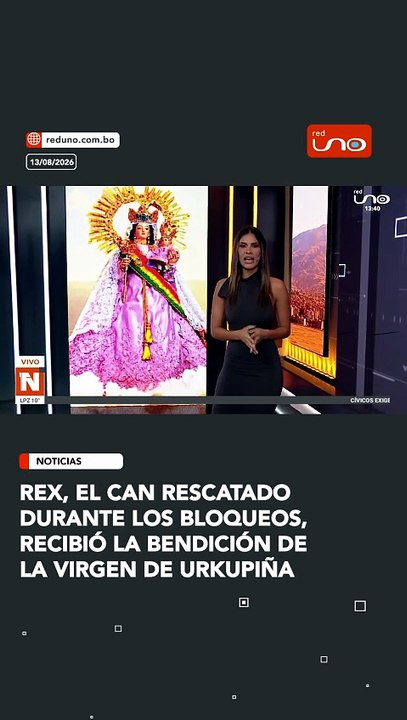 Rex, el can que fue rescatado durante los bloqueos y que ahora forma parte de la Policía, recibió una bendición especial.