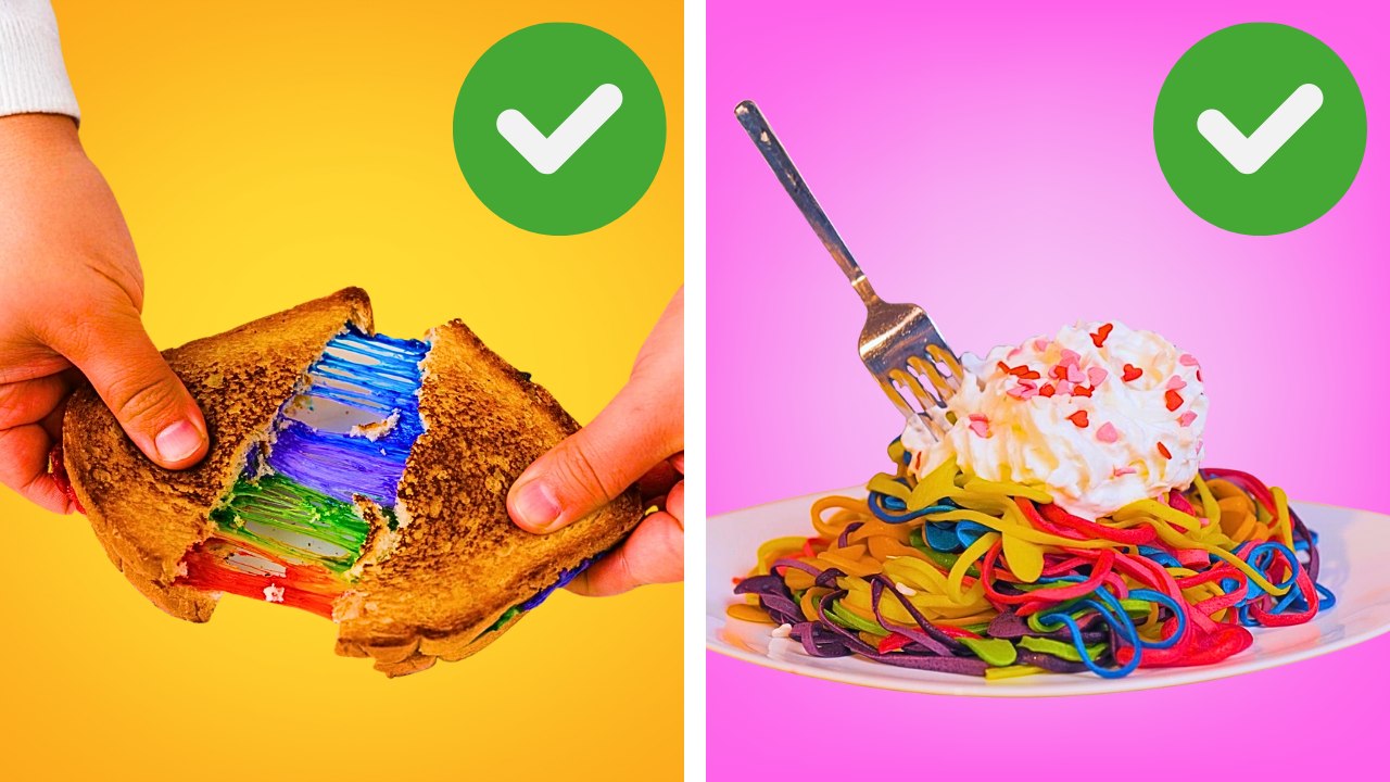 I TASTED THE RAINBOW AND IT'S DELICIOUS 🤤🍭 New Colorful Recipes from Tiktok! ✨