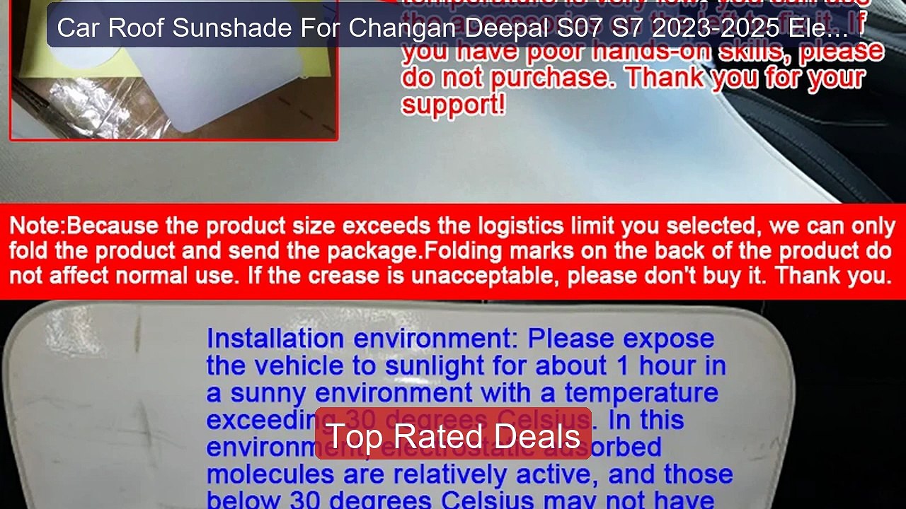 Car Roof Sunshade For Changan Deepal S07 S7 202...