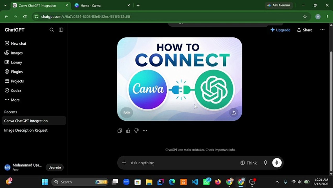 How to connect Canva with ChatGPT