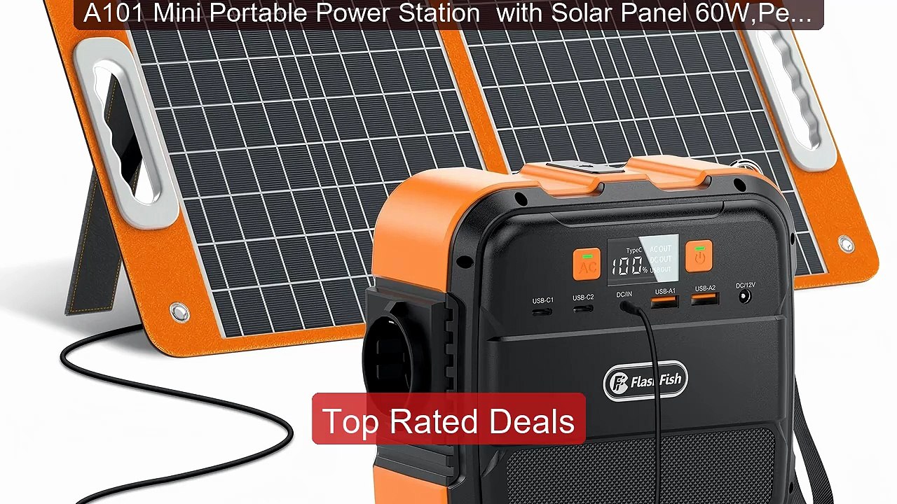 A101 Mini Portable Power Station  with Solar Panel 60W,Peak 24... -- Hot Deal 2026 | Limited Offer!