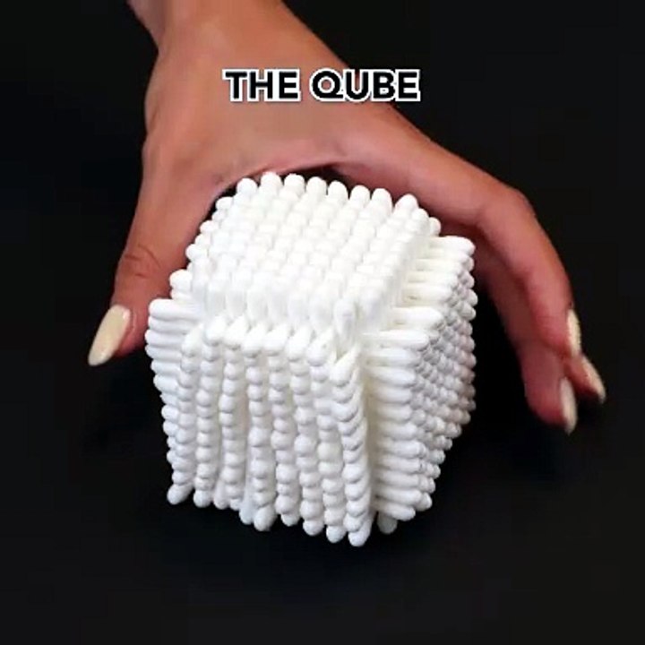 Stacking q-tips into the ultimate cube✨