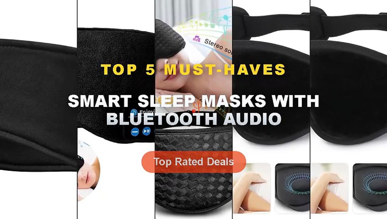 Top 5 Best Smart Sleep Masks With Bluetooth Audio (Must Have!) - Mask For Sleep Headphones Bluetooth 3D Eye Mask Music P...