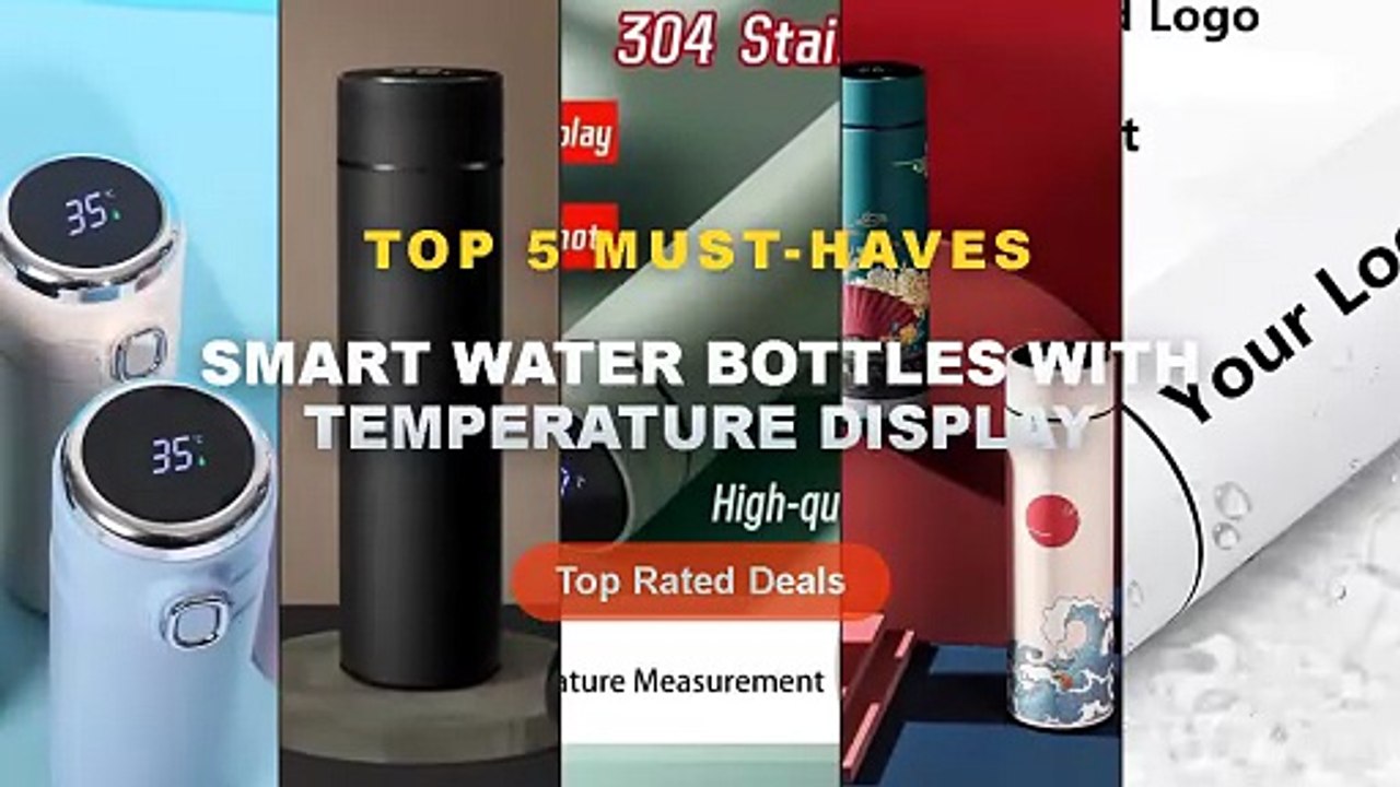 Top 5 Best Smart Water Bottles With Temperature Display (Must Have!) - Vacuum Water Bottle Smart Display Temperature 500...