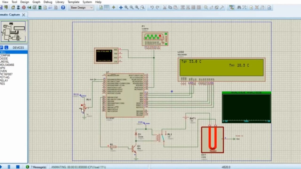 Control On Off de Temperatura Oven usando Pic16F887