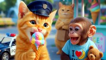 Mama Cat Trims Fur on the Farm and Makes Tiger Hat For Kittens At Home🐾🎩🐯_2