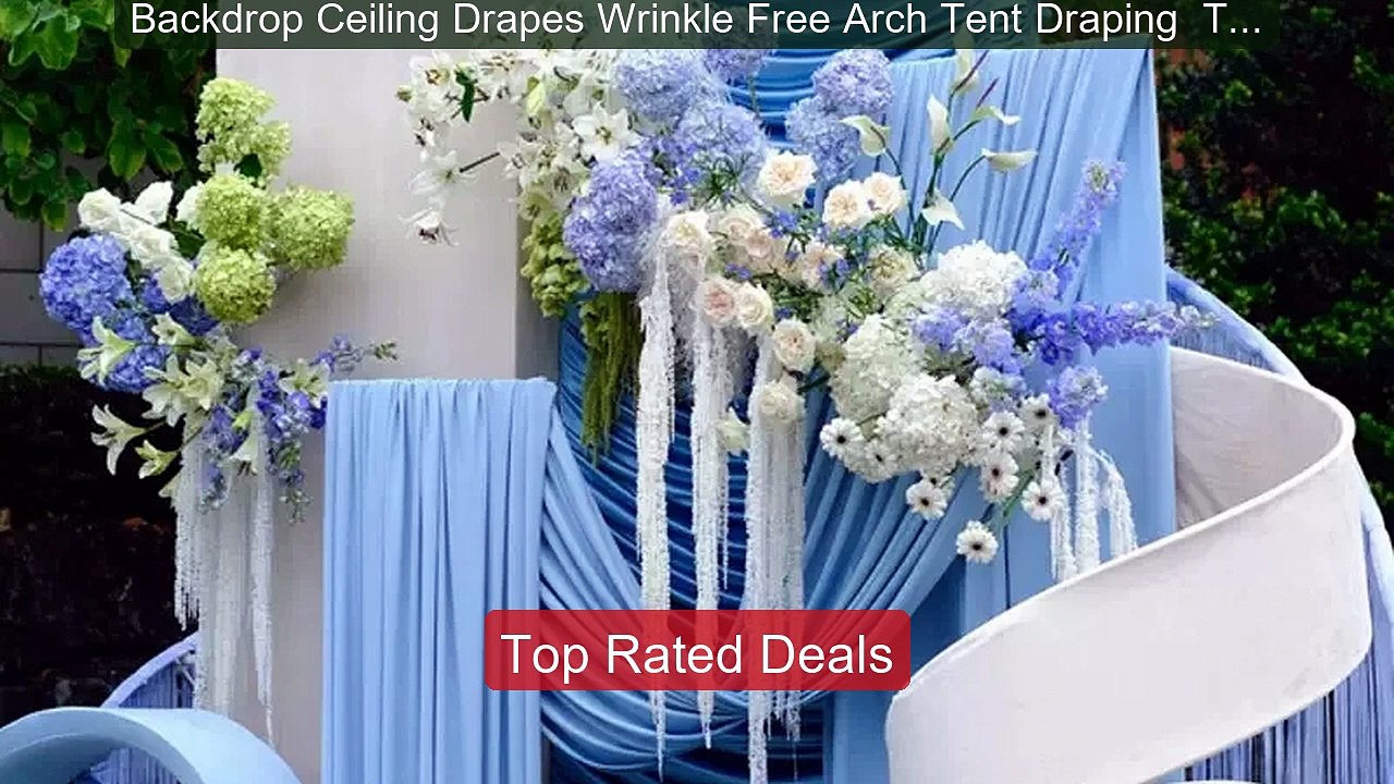 Backdrop Ceiling Drapes Wrinkle Free Arch Tent...