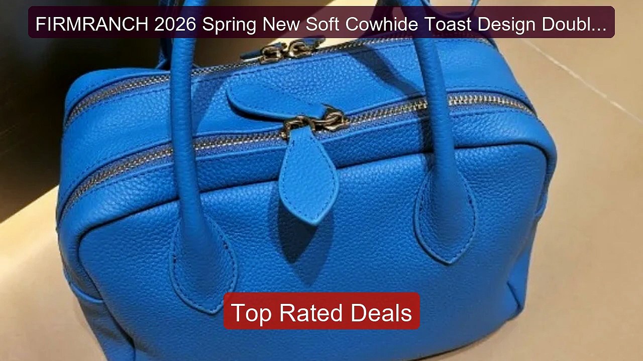 FIRMRANCH 2026 Spring New Soft Cowhide Toast De...