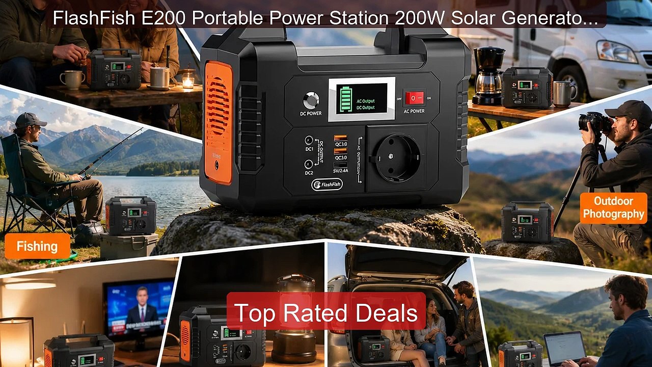FlashFish E200 Portable Power Station 200W Solar Generator 151... -- Hot Deal 2026 | Limited Offer!