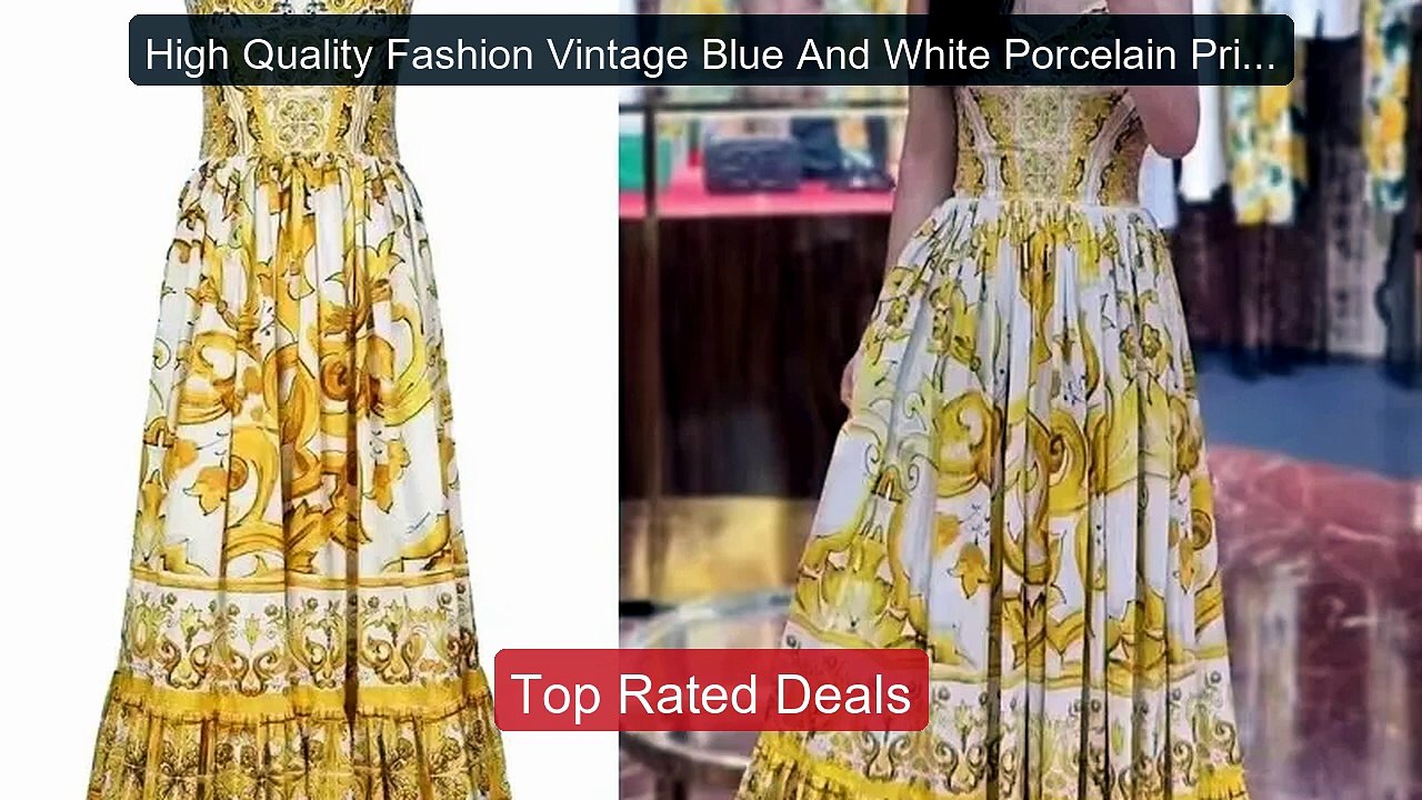 High Quality Fashion Vintage Blue And White Porcelain Print Wo... -- Best Buy 2026 | Great Quality!