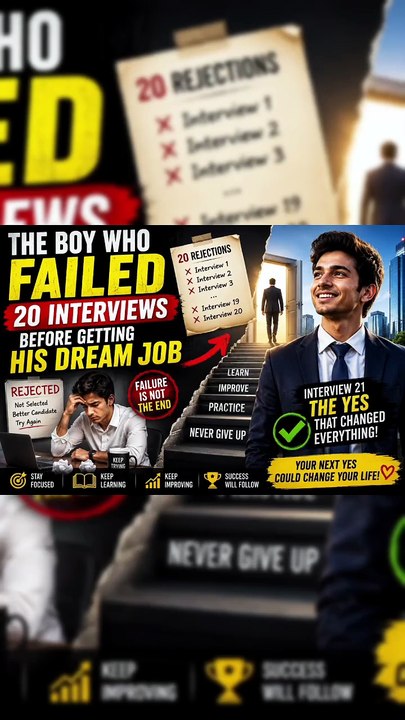 The Boy Who Failed 20 Interviews Before Getting His Dream Job