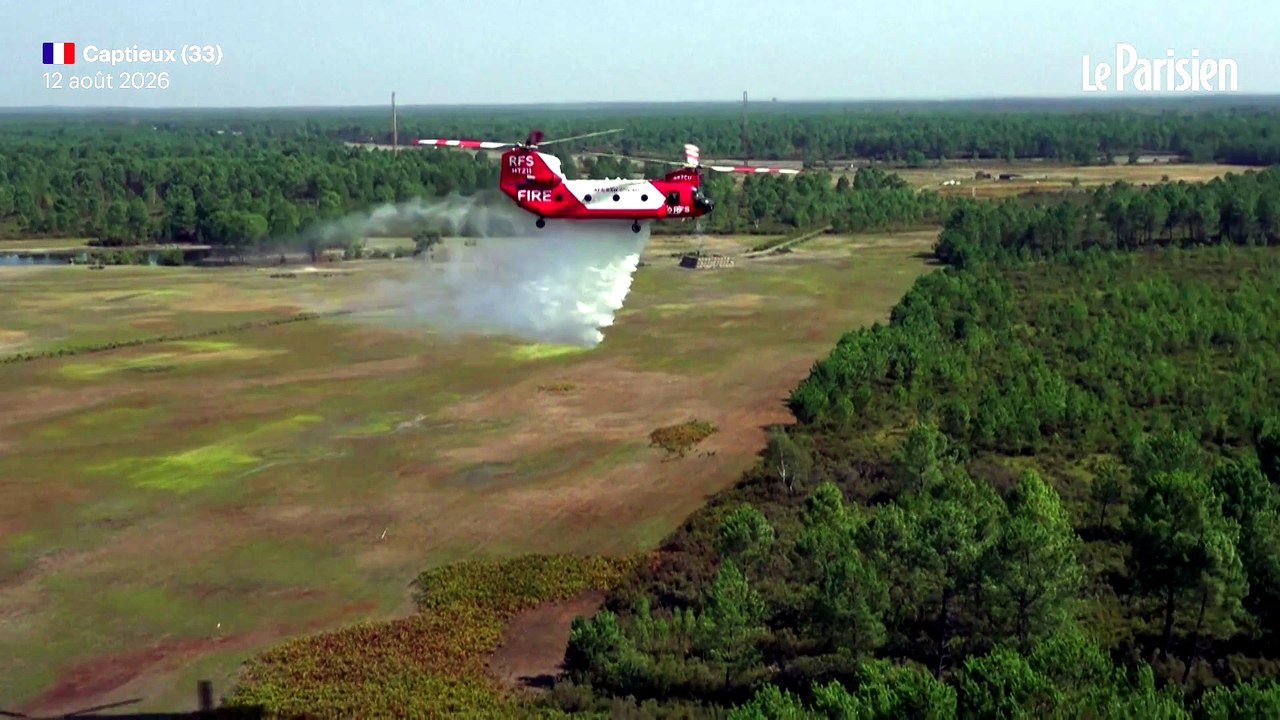 Incendies en France: hélicoptère Chinook austra...