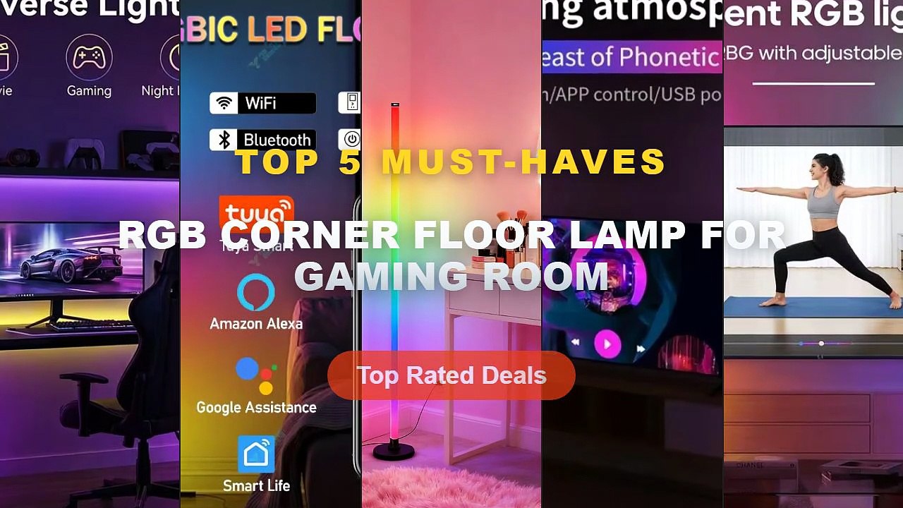 Top 5 Best RGB Corner Floor Lamp For Gaming Roo...
