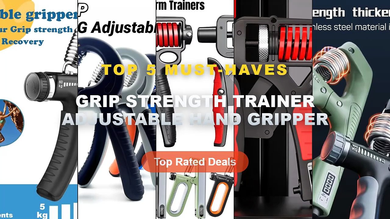 Cheap & Best Grip Strength Trainer Adjustable H...