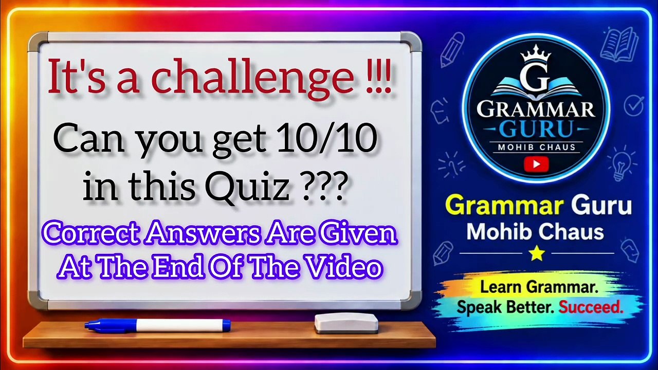 Conjunction Quiz | Can You Score 10/10? | English Grammar Test