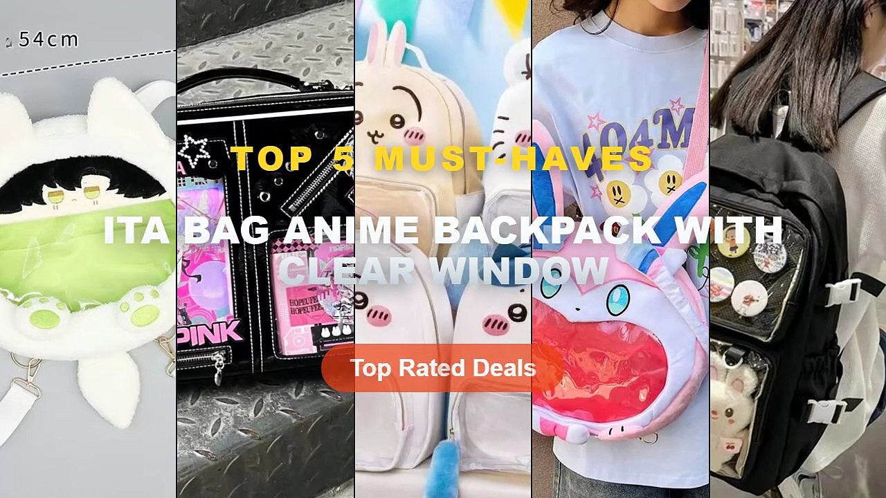 Amazing Ita Bag Anime Backpack With Clear Windo...