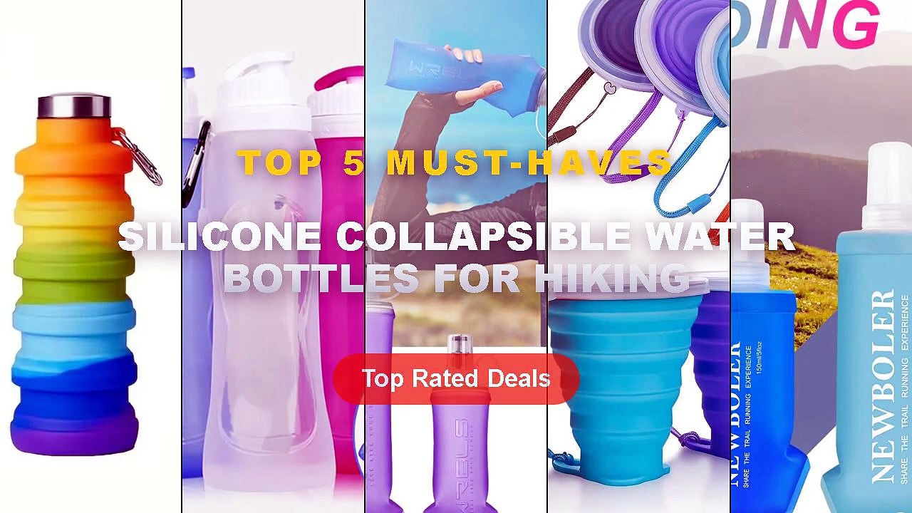Silicone Collapsible Water Bottles For Hiking: Top 5 Best Sellers - 1pc150ml/250ml/500ml Outdoor Collapsible Silicone Bi...