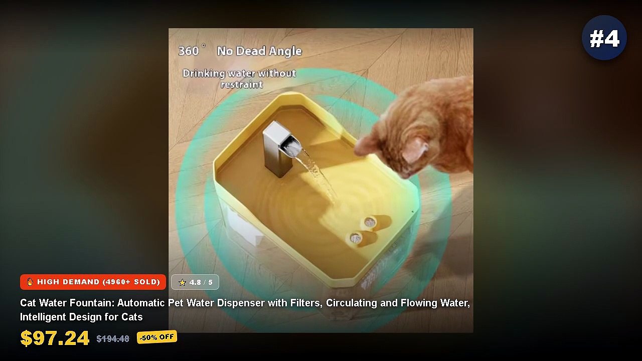 Amazing Automatic Cat Water Fountains With Filt...