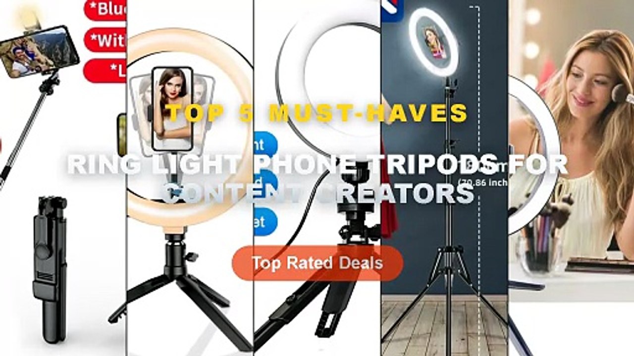 Top 5 Best Ring Light Phone Tripods For Content Creators (Must Have!) - 10" 26cm Dimmable LED Ring Light Kit with Tripod...