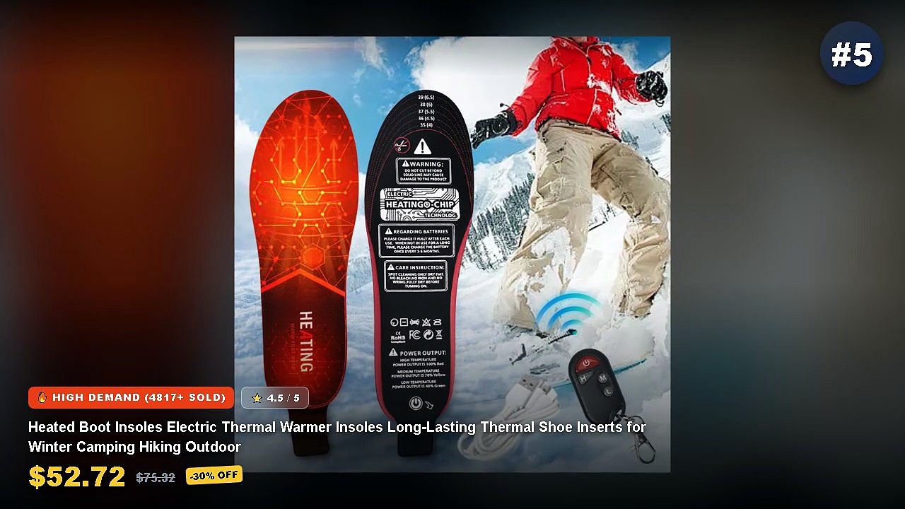 Best Heated Insoles For Winter Hiking Boots on AliExpress | Review - Winter Electric Heated Insoles USB Heating Feet War...