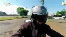 Câmera de motociclista registra tentativa de assalto na BR-277 em Foz do Iguaçu