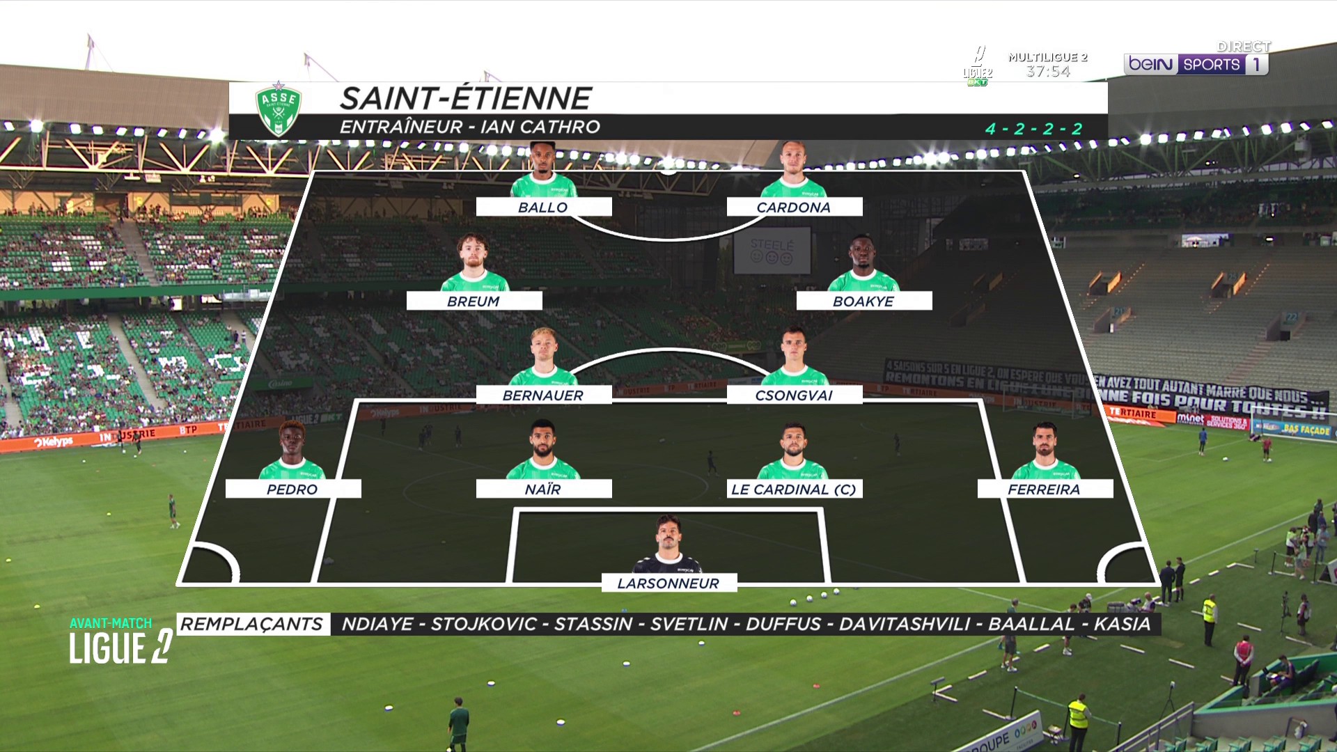 ASSE - Clermont : les compositions officielles