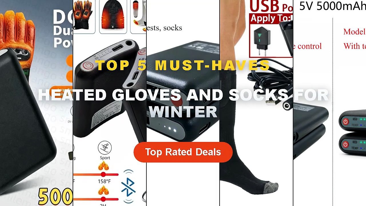 Cheap & Best Heated Gloves And Socks For Winter Unboxing & Review - 5V 5000mAh Heated Gloves Battery for Warm Glove Clot...