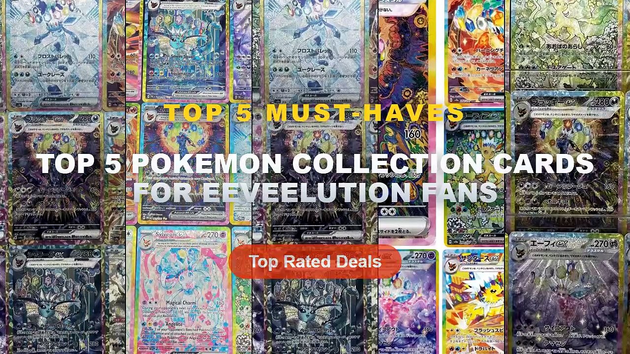 Amazing Top 5 Pokemon Collection Cards For Eeveelution Fans You Need To See - 9Pcs/set Anime PTCG Collection Card Eeveel...