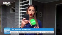 Banheiro da trilha do Lago Municipal fica sem iluminação após vandalismo