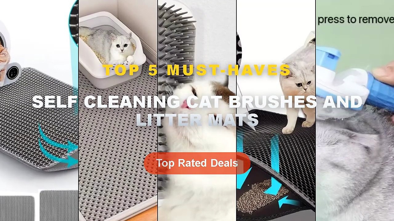 Best Self Cleaning Cat Brushes And Litter Mats...