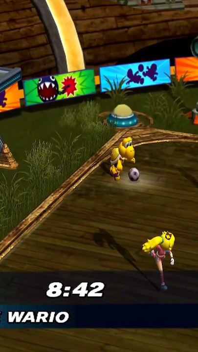 Mario Smash Football : Match Wario vs Peach en...