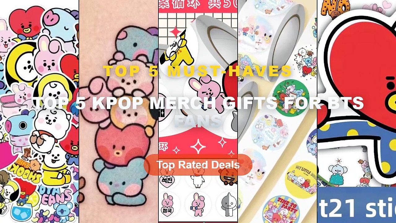 Ultimate Guide to the Best Top 5 Kpop Merch Gifts For BTS Fans - BT21 cartoon cute 50pcs stickers kawaii for boys and gi...