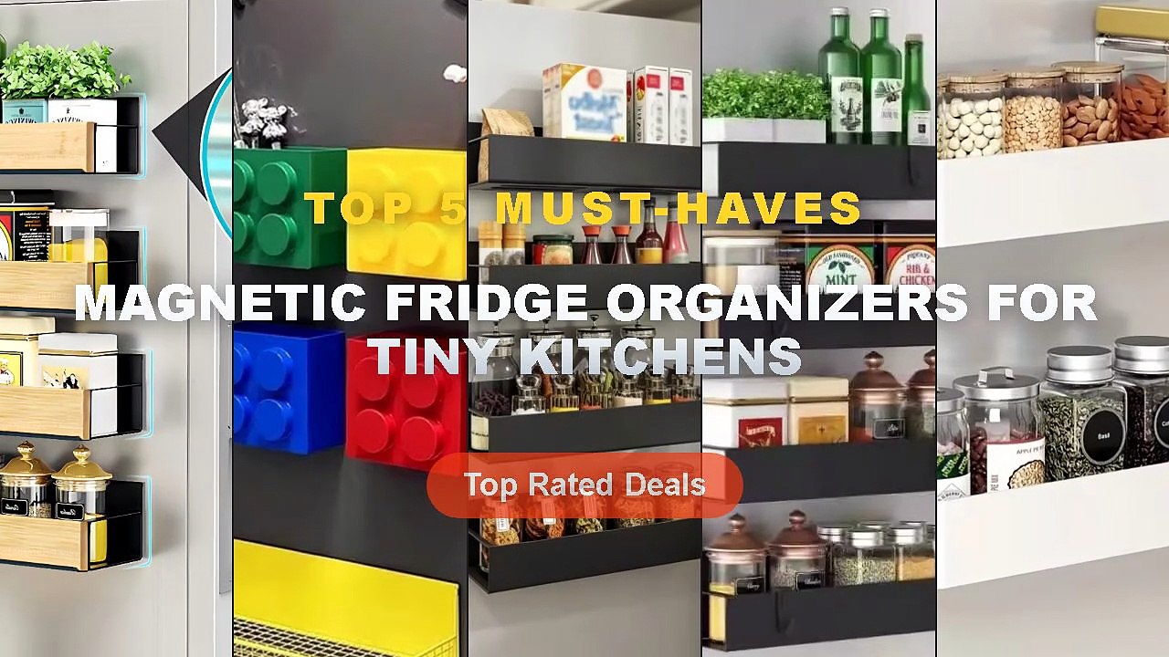 Amazing Magnetic Fridge Organizers For Tiny Kitchens You Need To See - 2pcs Storage Magnetic Basket For Fridge Multifunc...
