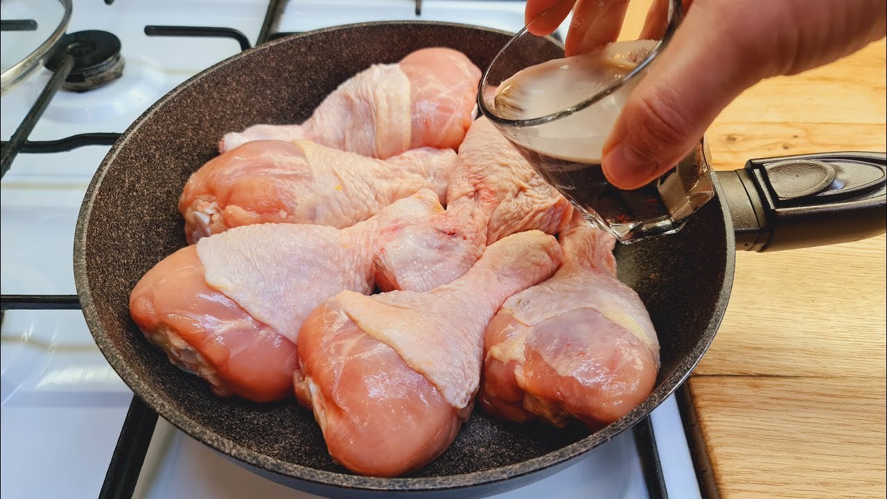 Leckeres und schnelles Rezept für Hähnchenschenkel, in 10 Minuten